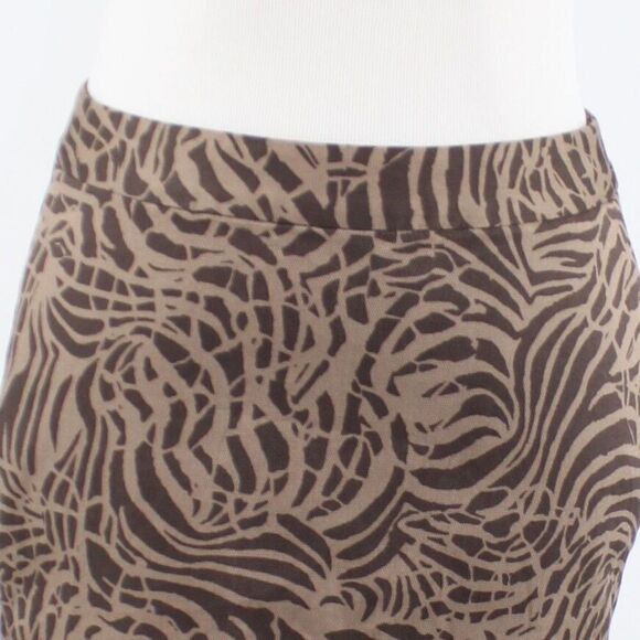 Brown geometric BANANA REPUBLIC pencil skirt 2 - Picture 2 of 8